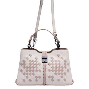 Bottega Veneta Napoli Shoulder Bag White